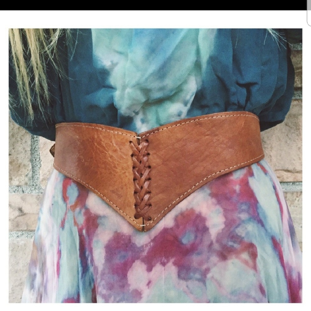 ISO leather corset cincher belt